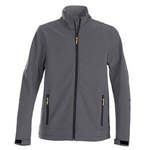 Printer Mens Trial Soft Shell Jacket / Steel Grey